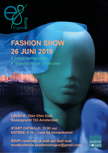 Graphic poster design for fashion show 'Eigenachtig'