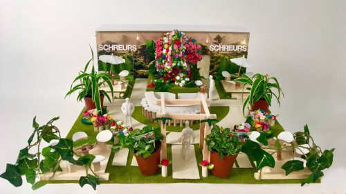 Photo of hand made maquette for flower fair